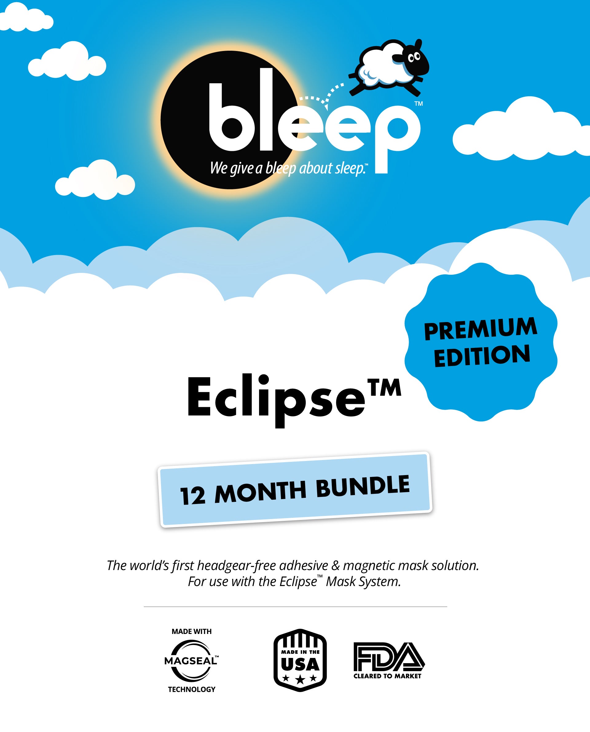 Bleep Eclipse™ 12 Month Bundle - Premium Edition - Best Pricing (No RX Required)