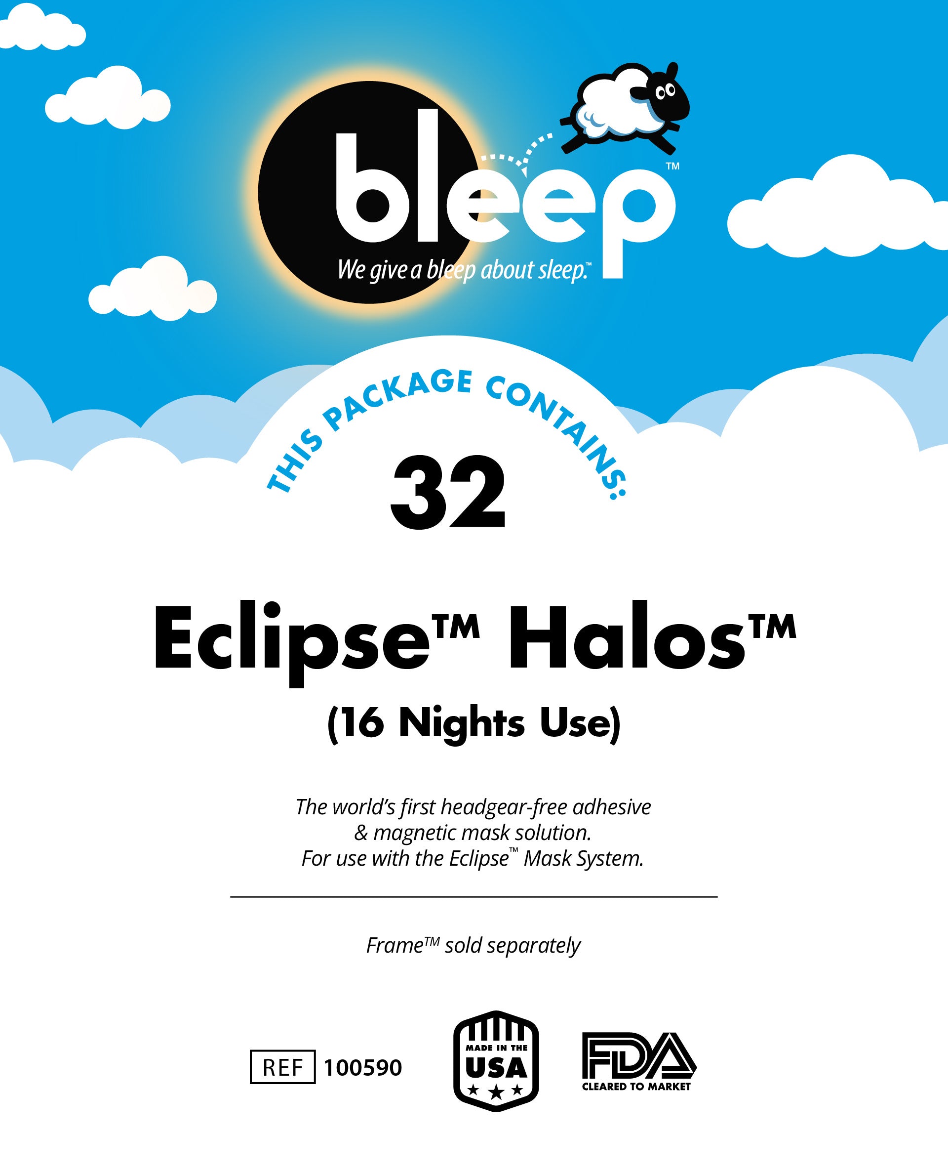 Bleep Eclipse™ Halos™ - (Eclipse™ Frame Sold Separately - No RX Required)