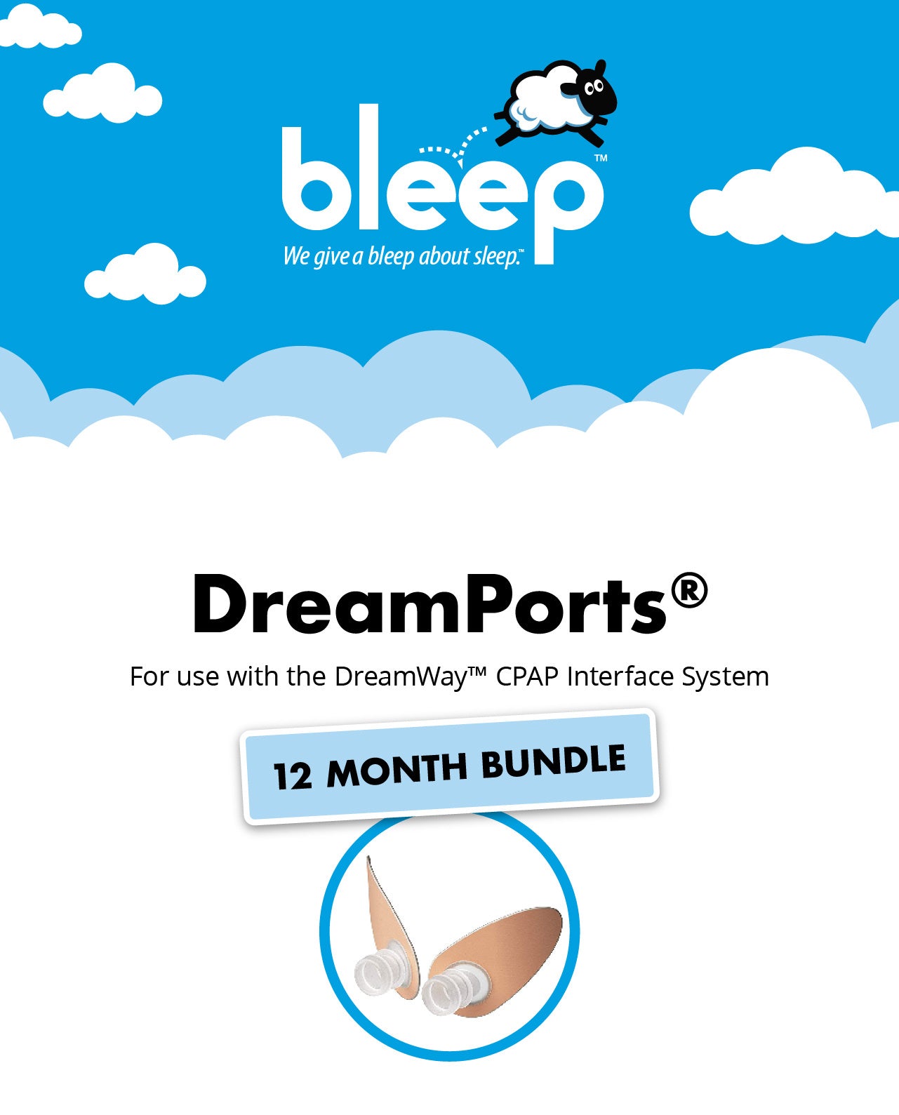 Bleep DreamPorts® 12 Month Bundle - Best Value - (DreamWay Mask Not included) (Subscription)