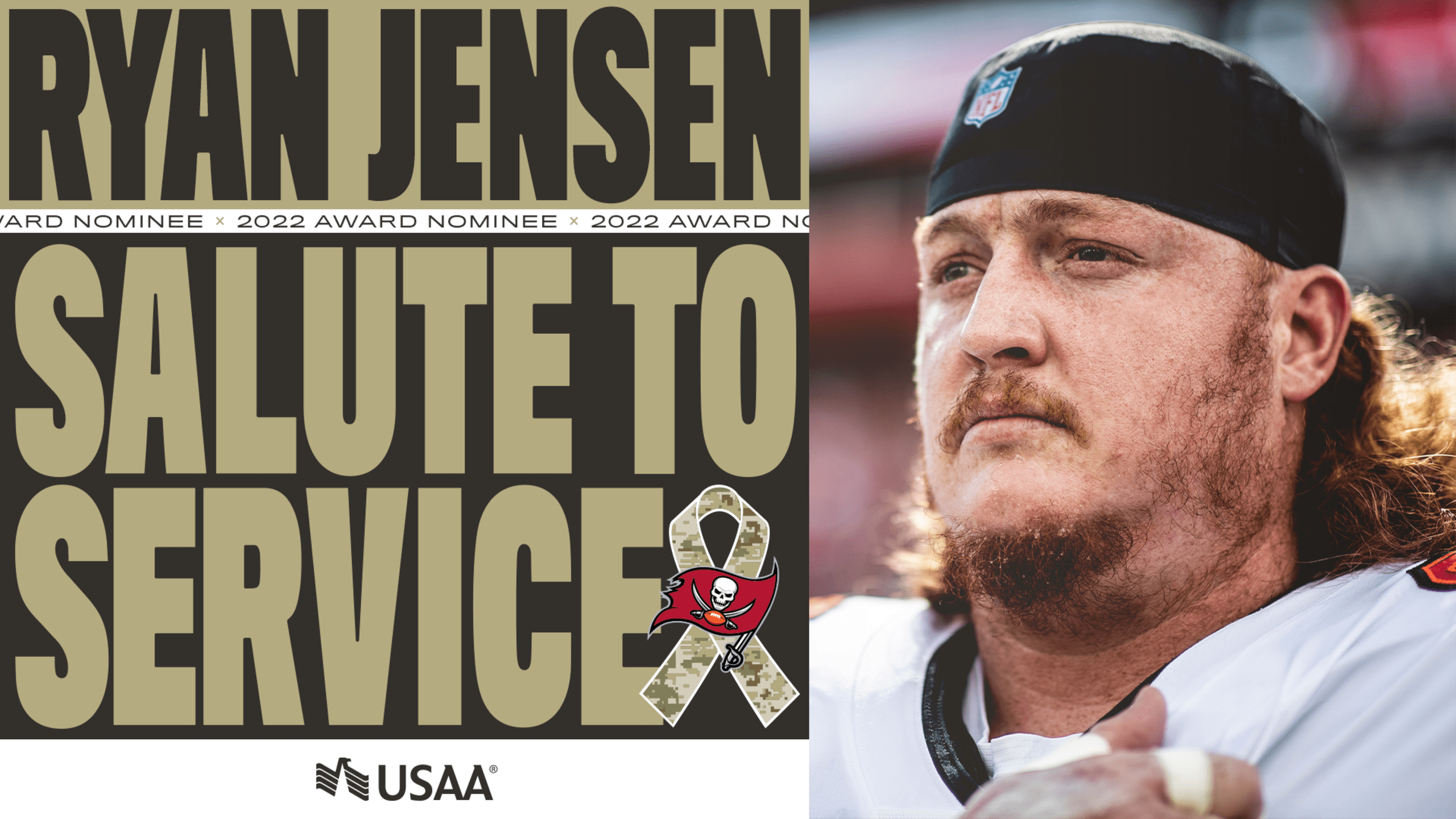 Buccaneers Center Ryan Jensen Nominated for NFL Salute to Service Award, Presented by USAA